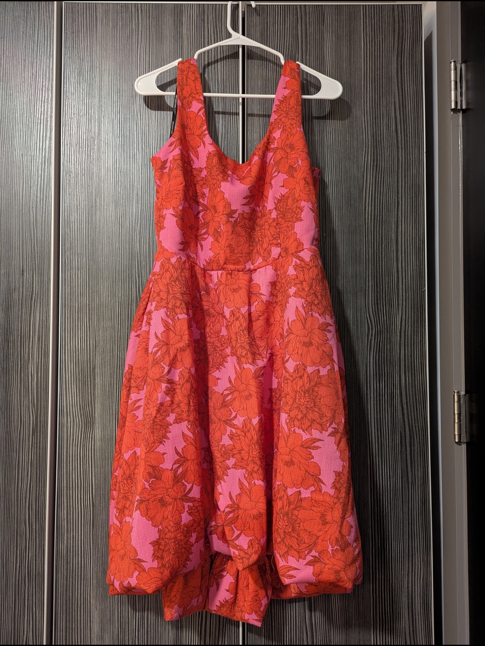 Pink & Red Floral Women's Dress DAMAGED ZIPPER